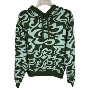 Savage x Fenty Lit Leisure Knit Pullover Unisex Hoodie Heart Swirl Women Medium